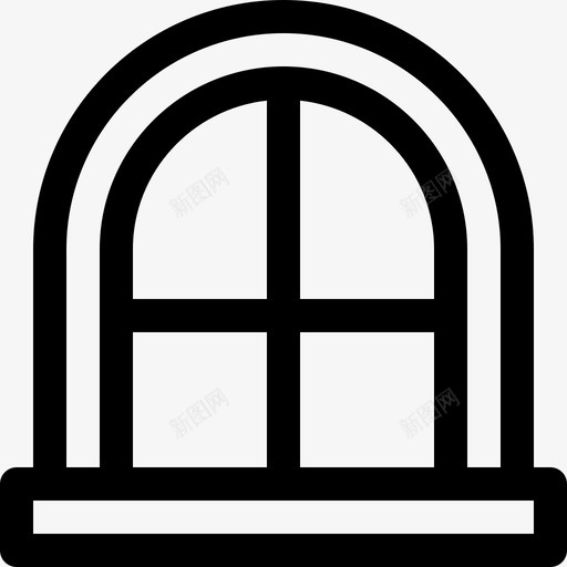 窗户居家生活5线性图标svg_新图网 https://ixintu.com 居家生活5 窗户 线性