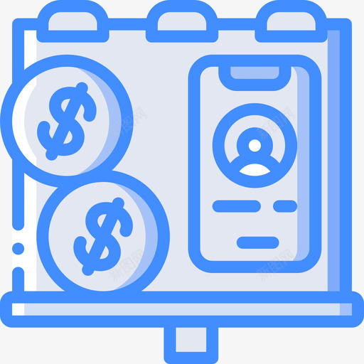 广告牌社会营销蓝色图标svg_新图网 https://ixintu.com 广告牌 社会营销 蓝色