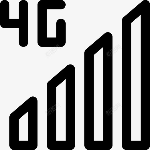 4g移动线性图标svg_新图网 https://ixintu.com 4g 移动 线性