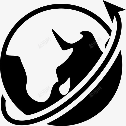 世界欧洲环绕箭头图标svg_新图网 https://ixintu.com 世界欧洲 全球 国际 物流和航运 环绕 箭头 车辆