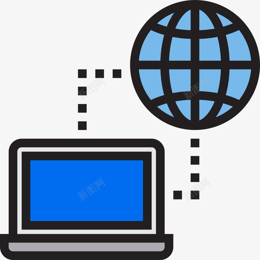网络通信网络线颜色图标svg_新图网 https://ixintu.com 线颜色 网络 通信网络