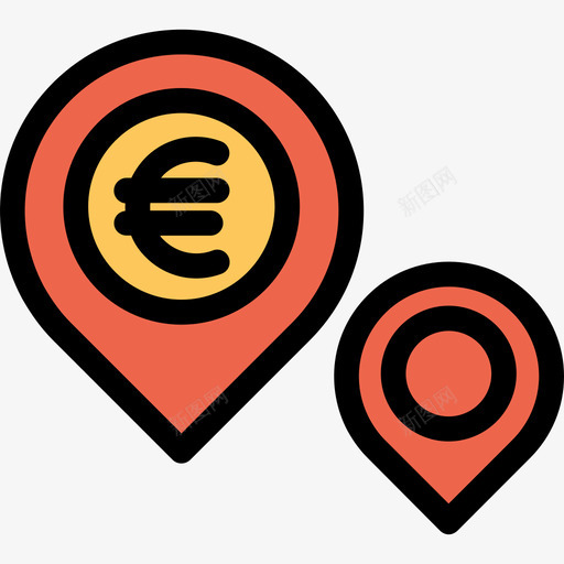 别针银行和金融22线颜色橙色图标svg_新图网 https://ixintu.com 别针 线颜色橙色 银行和金融22