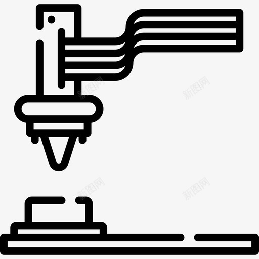 3d打印机3d打印20线性图标svg_新图网 https://ixintu.com 3d打印20 3d打印机 线性