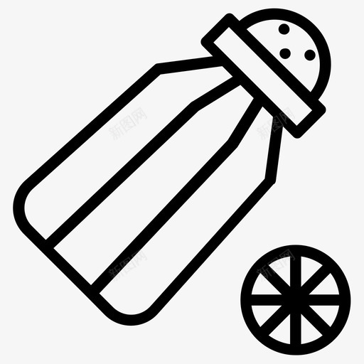 香料食品香料厨房用具图标svg_新图网 https://ixintu.com 厨房用具 墨西哥符号线图标 盐瓶 食品香料 香料 香料容器 香料瓶