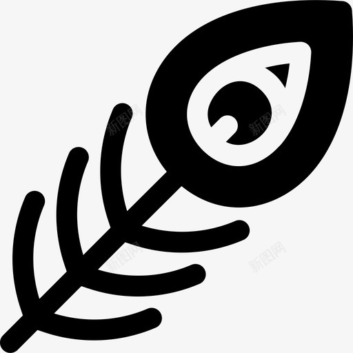 羽毛波西米亚3填充图标svg_新图网 https://ixintu.com 填充 波西米亚3 羽毛