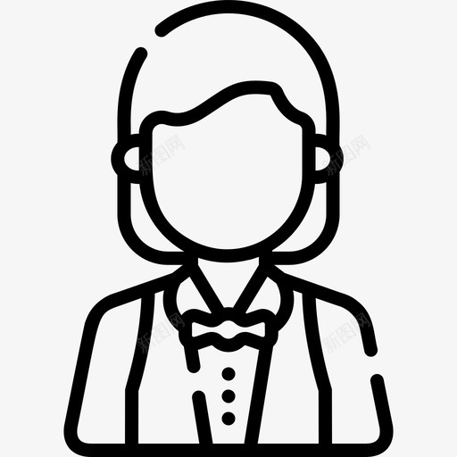 女服务员职业化身4直系图标svg_新图网 https://ixintu.com 女服务员 直系 职业化身4