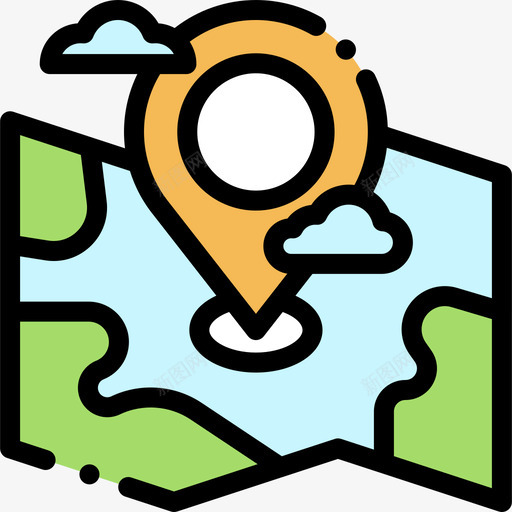 地图地理18线颜色图标svg_新图网 https://ixintu.com 地图 地理18 线颜色