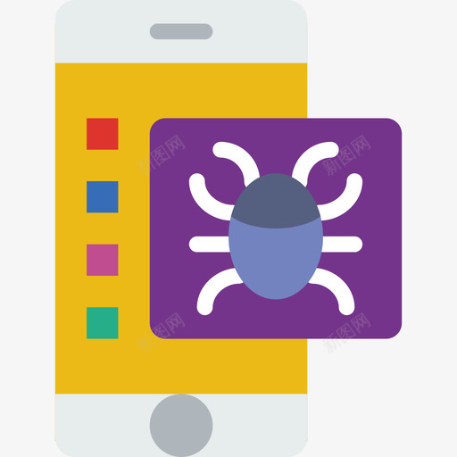 Bugweb搜索引擎优化平面图标svg_新图网 https://ixintu.com Bug web搜索引擎优化 平面