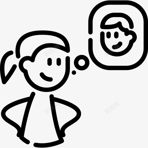 思考友谊直率图标svg_新图网 https://ixintu.com 友谊 思考 直率