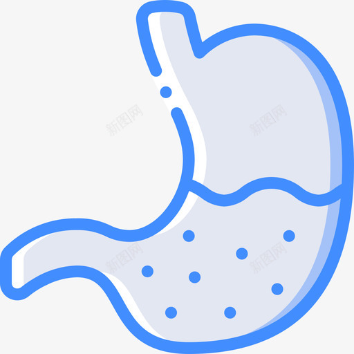 胃医用105蓝色图标svg_新图网 https://ixintu.com 医用105 胃 蓝色