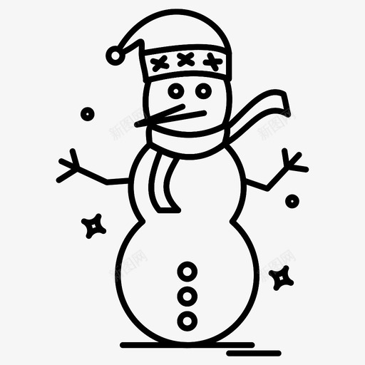 雪人圣诞节活动图标svg_新图网 https://ixintu.com 冬天 圣诞节 活动 雪人