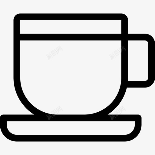 咖啡杯41号厨房线性图标svg_新图网 https://ixintu.com 41号厨房 咖啡杯 线性