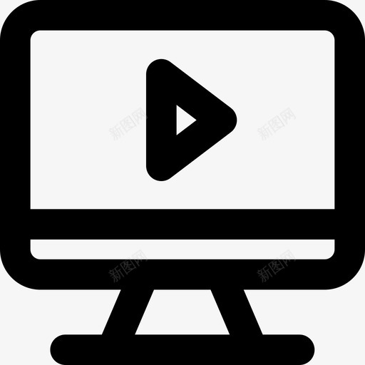 显示器电脑游戏线性图标svg_新图网 https://ixintu.com 显示器 电脑游戏 线性