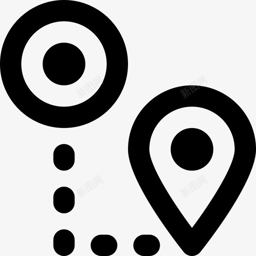 路线导航11直线图标svg_新图网 https://ixintu.com 导航11 直线 路线