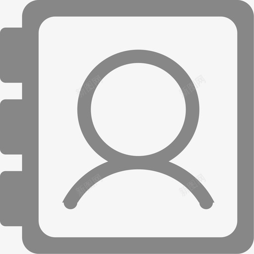 通讯录灰色svg_新图网 https://ixintu.com 通讯录灰色