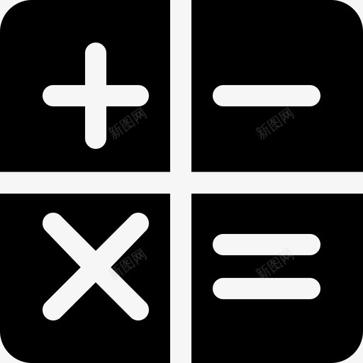 计算器财务40已填充图标svg_新图网 https://ixintu.com 已填充 计算器 财务40