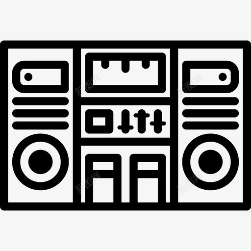 立体声复古小工具4线性图标svg_新图网 https://ixintu.com 复古小工具4 立体声 线性