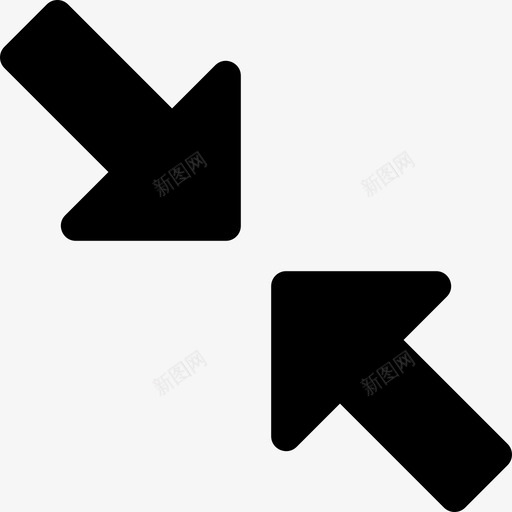 压缩箭头7填充图标svg_新图网 https://ixintu.com 压缩 填充 箭头7
