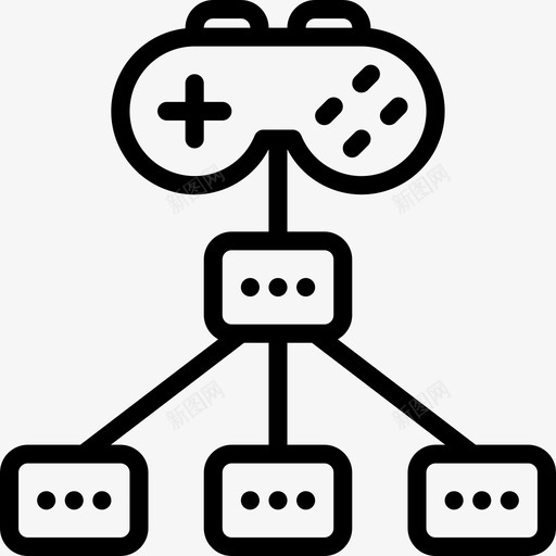 Gamepad游戏开发2线性图标svg_新图网 https://ixintu.com Gamepad 游戏开发2 线性