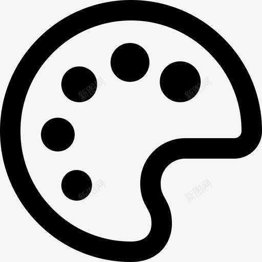 绘制调色板编辑工具6轮廓图标svg_新图网 https://ixintu.com 绘制调色板 编辑工具6 轮廓