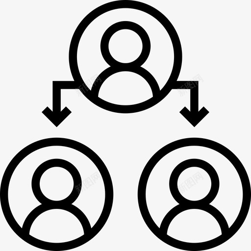层级结构人力资源15线性图标svg_新图网 https://ixintu.com 人力资源15 层级结构 线性