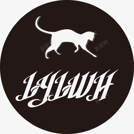 LYLWH 猫logosvg_新图网 https://ixintu.com LYLWH 猫logo