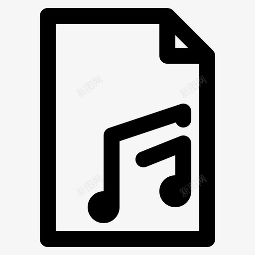 音乐文件娱乐旋律图标svg_新图网 https://ixintu.com 声音 娱乐 旋律 音乐文件