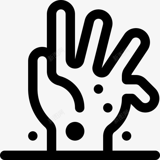 活死人万圣节49直系图标svg_新图网 https://ixintu.com 万圣节49 活死人 直系