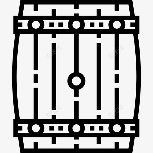 桶啤酒节13直线型图标svg_新图网 https://ixintu.com 啤酒节13 桶 直线型