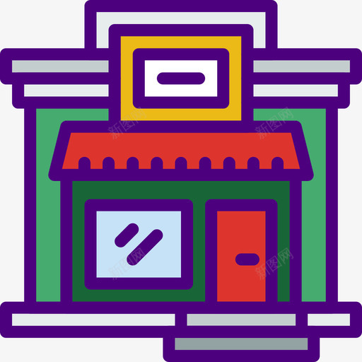 商店40号楼线颜色图标svg_新图网 https://ixintu.com 40号楼 商店 线颜色