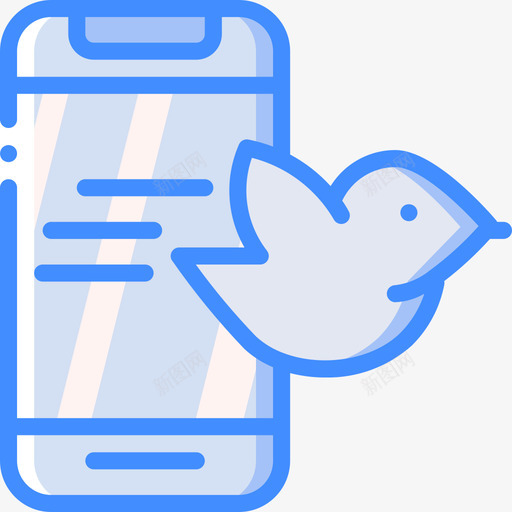 Twitter社交营销蓝色图标svg_新图网 https://ixintu.com Twitter 社交营销 蓝色