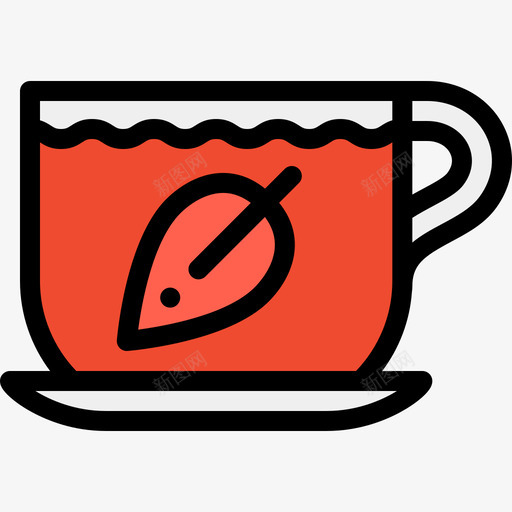 茶健康生活9线性颜色图标svg_新图网 https://ixintu.com 健康生活9 线性颜色 茶