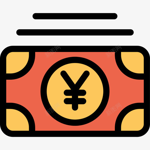 货币银行和金融22直线颜色橙色图标svg_新图网 https://ixintu.com 直线颜色橙色 货币 银行和金融22