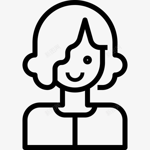 女性用户化身4直系图标svg_新图网 https://ixintu.com 女性 用户化身4 直系