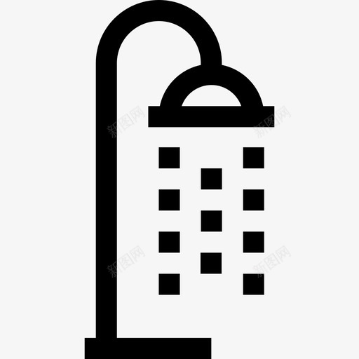 淋浴水上公园4线性图标svg_新图网 https://ixintu.com 水上公园4 淋浴 线性