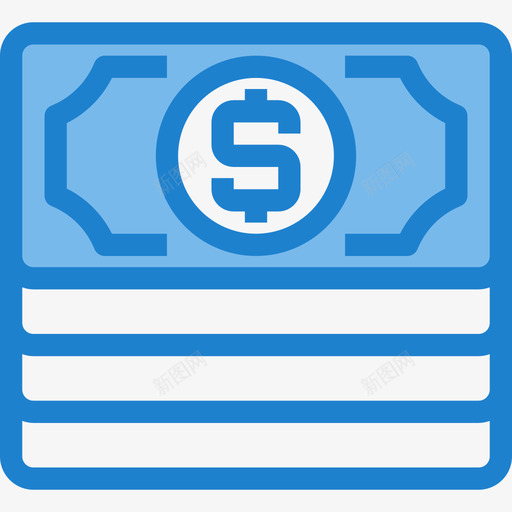金钱金融8蓝色图标svg_新图网 https://ixintu.com 蓝色 金融8 金钱