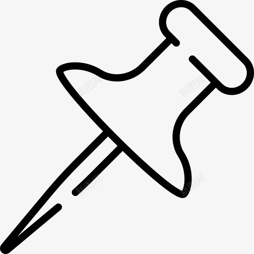 图钉diy工艺品6线状图标svg_新图网 https://ixintu.com diy工艺品6 图钉 线状
