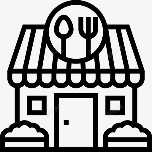 餐厅酒店服务20直线图标svg_新图网 https://ixintu.com 直线 酒店服务20 餐厅