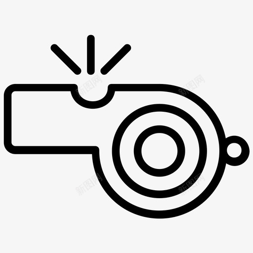 哨子体育哨子警告图标svg_新图网 https://ixintu.com 体育哨子 口哨符号 哨声 哨子 美式足球线图标 警告
