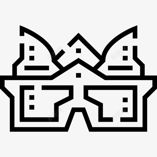 眼罩夏季派对14直线型图标svg_新图网 https://ixintu.com 夏季派对14 直线型 眼罩