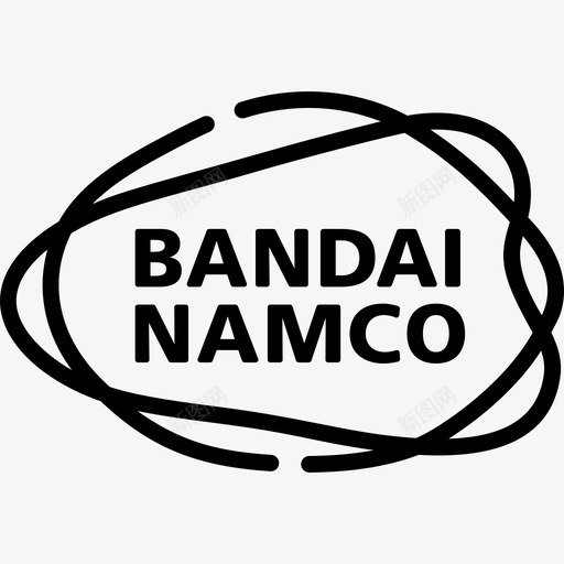 Bandai视频游戏标志3线性图标svg_新图网 https://ixintu.com Bandai 线性 视频游戏标志3