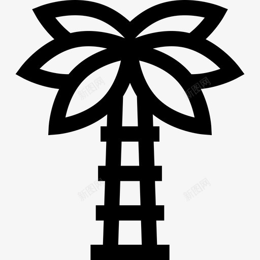 棕榈树自然40线形图标svg_新图网 https://ixintu.com 棕榈树 线形 自然40