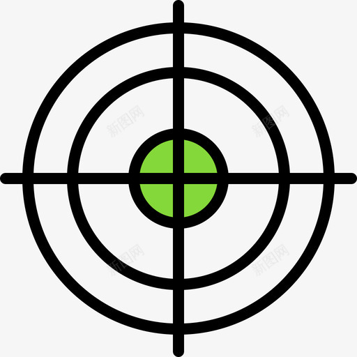 目标户外活动9线条颜色图标svg_新图网 https://ixintu.com 户外活动9 目标 线条颜色