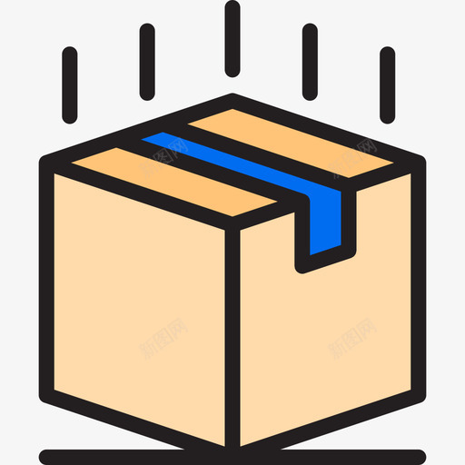 易碎购物和电子商务2线性颜色图标svg_新图网 https://ixintu.com 易碎 线性颜色 购物和电子商务2