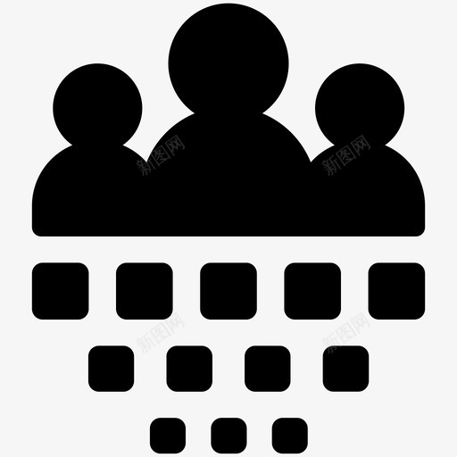 群用户群组成图标svg_新图网 https://ixintu.com 商务营销卷8 用户 群 群组成