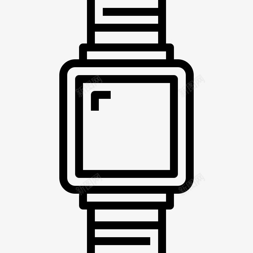 智能手表装置和设备线性图标svg_新图网 https://ixintu.com 智能手表 线性 装置和设备