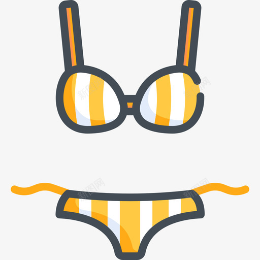 内衣夏装4双色图标svg_新图网 https://ixintu.com 内衣 双色 夏装4