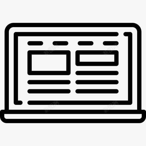 笔记本电脑新闻和期刊6线性图标svg_新图网 https://ixintu.com 新闻和期刊6 笔记本电脑 线性