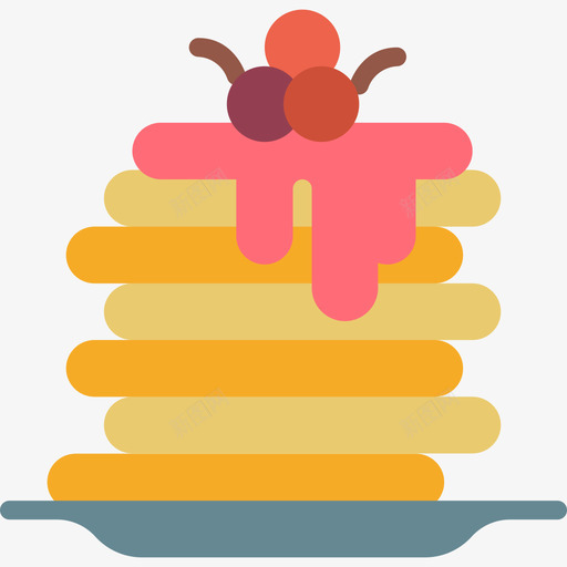 薄煎饼美食5扁平图标svg_新图网 https://ixintu.com 扁平 美食5 薄煎饼