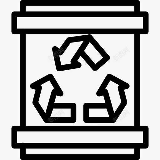 循环利用生态67线性图标svg_新图网 https://ixintu.com 循环利用 生态67 线性